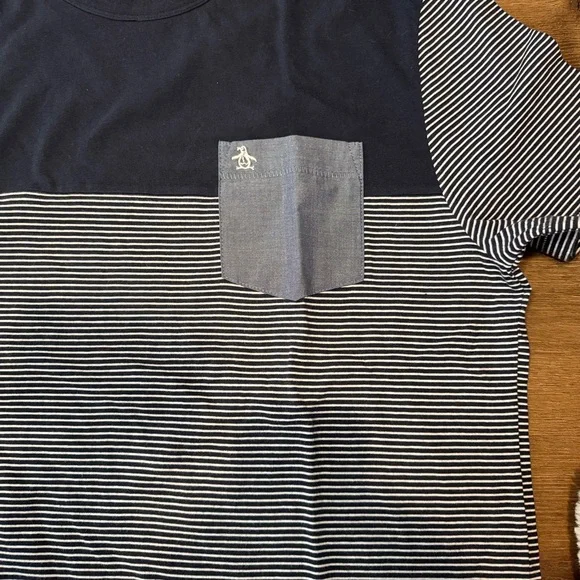 Original Penguin End On End Men's Color Block/Striped Tee. Size XL - Picture 3 of 6